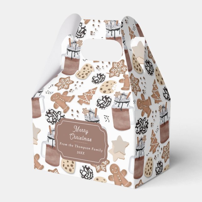 Caixinha De Lembrancinhas Christmas Cookies and Hot Cocoa Holiday Baking (Frente)