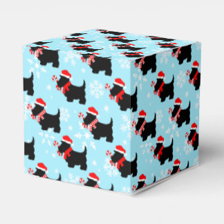 Caixinha De Lembrancinhas Christmas Scottie Dogs Pattern