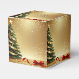 Caixinha De Lembrancinhas Christmas Tree Ribbons Holiday Favor Box