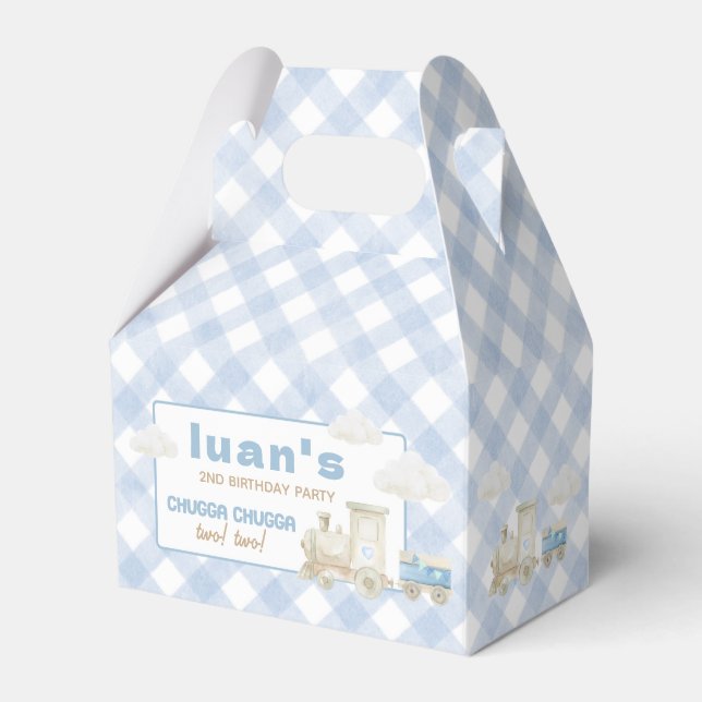 Caixinha De Lembrancinhas Chugga Chugga Train Birthday  (Frente)