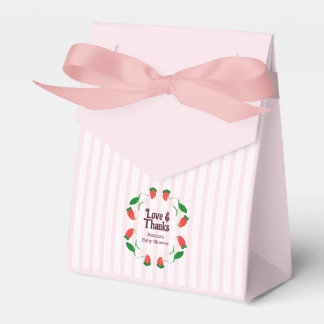 Caixinha De Lembrancinhas Chuva de Amor e Gratidão Baby Shower Morango de Ja