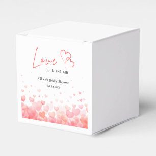 Caixinha De Lembrancinhas Chuva de Amor Rosa e Vermelho Chá de Noiva
