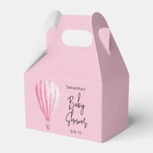 Caixinha De Lembrancinhas Chuva de balão de ar quente rosa Baby shower
