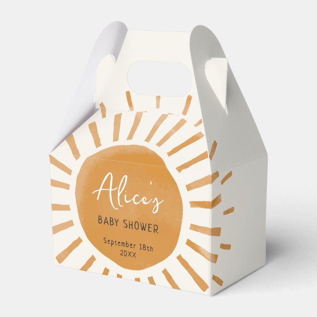 Caixinha De Lembrancinhas Chuva de Bebê Boho Cute Sunshine (Frente)