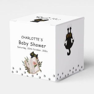 Caixinha De Lembrancinhas Chuva de Bebê Gatinho Preto Fofo e Livro