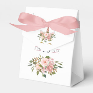 Caixinha De Lembrancinhas Chuva de Bebê Unicórnio Floral Rosa e Dourado Rose