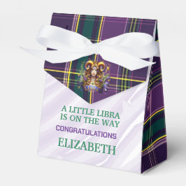Caixinha De Lembrancinhas Chuva de Bebê Zodíaco de Libra 3"l x 1.5"c x 3.25"