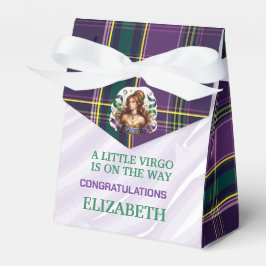 Caixinha De Lembrancinhas Chuva de Bebe Zodíaco de Virgem 3"l x 1.5"c x 3.25