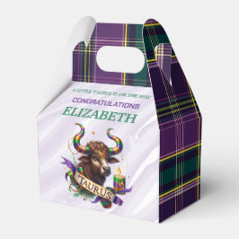 Caixinha De Lembrancinhas Chuva de Bebê Zodíaco Touro 10cm x 6,4cm x 13cm