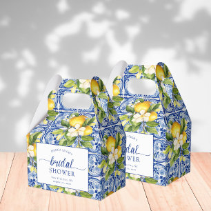 Caixinha De Lembrancinhas Chuva de Lemons Mediterrâneo Azul para Noivas