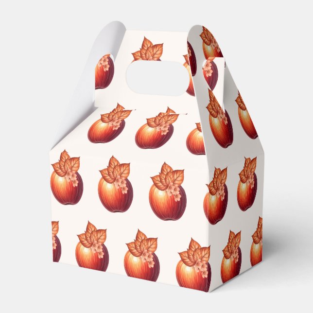 Caixinha De Lembrancinhas Chuva de Noiva da Maçã de Outono (Frente)