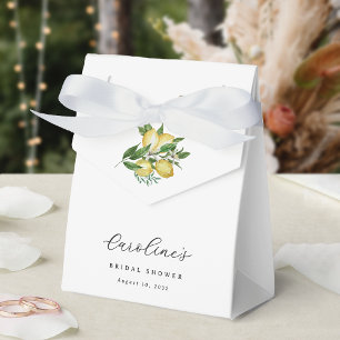 Caixinha De Lembrancinhas Chuva de Noiva Elegante Limão Cítrico