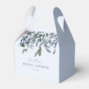 Caixinha De Lembrancinhas Chuva de Noiva Floral Azul Empoeirado