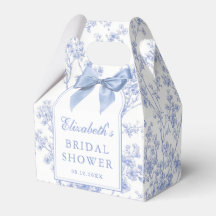 Chuva de Noiva Floral Azul Vintage