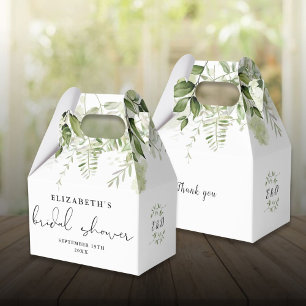 Caixinha De Lembrancinhas Chuva de Noiva Floral Verdant Script