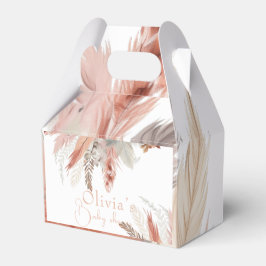 Caixinha De Lembrancinhas Chuva de pampas boho elegante Baby shower