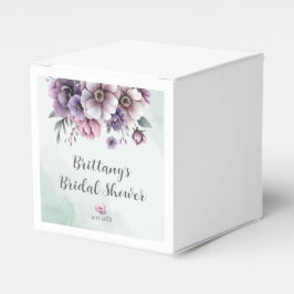 Caixinha De Lembrancinhas Chuva de Presentes Lavanda & Floral Verde