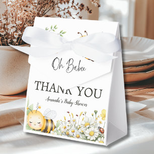 Caixinha De Lembrancinhas Chuva Floral Dália Oh Bebê Abelha Chá de Bebê