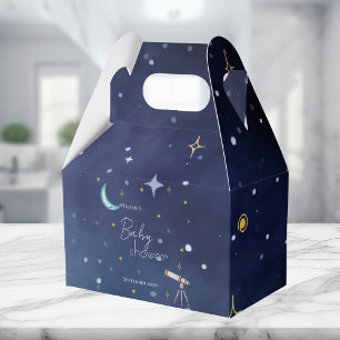 Caixinha De Lembrancinhas Chuveiro de Bebê Céu, Lua e Estrelas Celestiais Fo