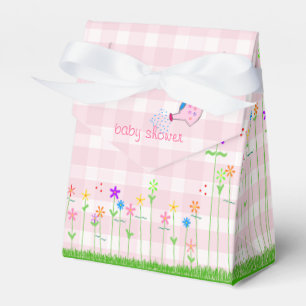 Caixinha De Lembrancinhas Chuveiro de bebê colorido das flores do guingão