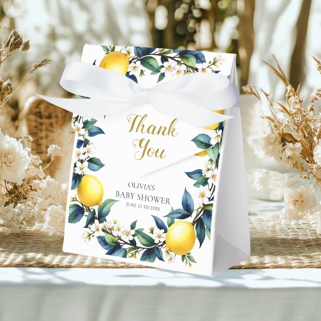 Caixinha De Lembrancinhas Ciao Baby Lemon Wreath Favor Boxes | Amalfi Citrus (Criador carregado)