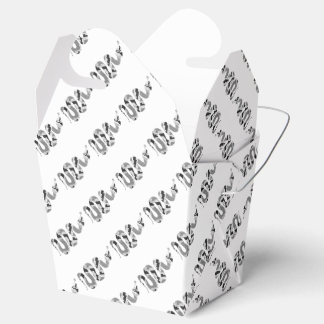 Caixinha De Lembrancinhas Cinza cobra e Cinza leve (Aberto)