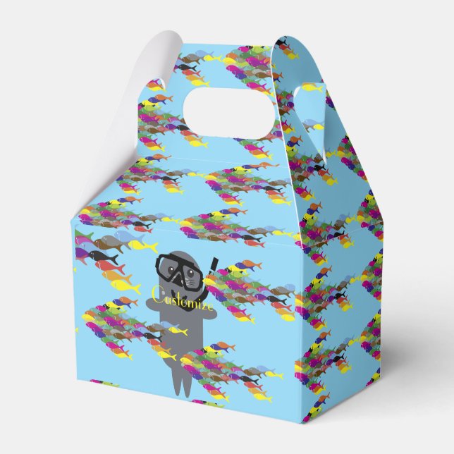 Caixinha De Lembrancinhas Cinza Seal Thunder_Cove (Frente)