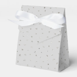 Caixinha De Lembrancinhas Cinza Silver Confetti Chá de fraldas