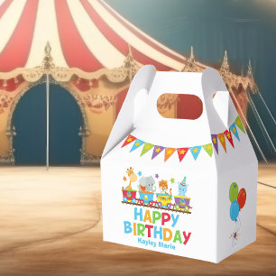 Caixinha De Lembrancinhas Circo Animais Treinam Festa de Aniversário de cri