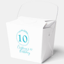 Círculo turquesa. Brilhante 10.º aniversário negri