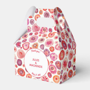 Caixinha De Lembrancinhas Círculos de Aquarela Rosa Abstrato modernos