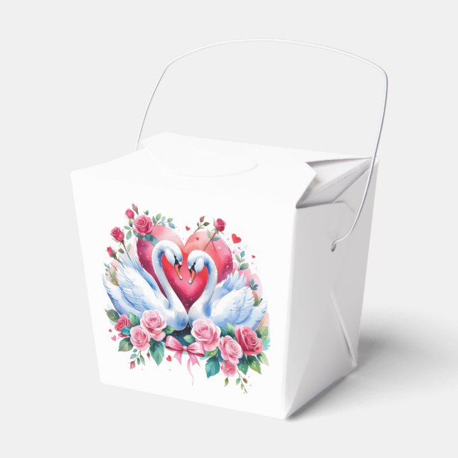 Caixinha De Lembrancinhas Cisnes (Frente)
