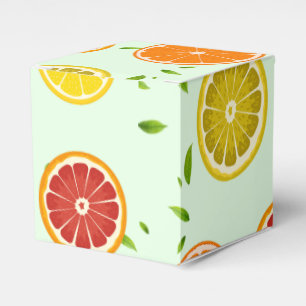 Caixinha De Lembrancinhas Citrino tropical SUMMER Laranja limão fina