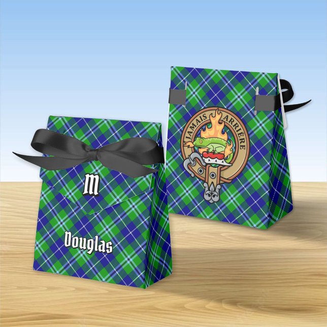 Caixinha De Lembrancinhas Clan Douglas Crest sobre Tartan (Criador carregado)