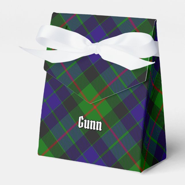 Caixinha De Lembrancinhas Clan Gunn Tartan Favor Box (Frente)