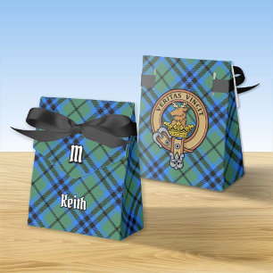 Caixinha De Lembrancinhas Clan Keith Crest sobre Tartan Favor Box