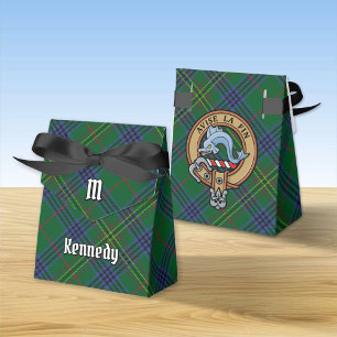 Caixinha De Lembrancinhas Clan Kennedy Crest sobre Tartan