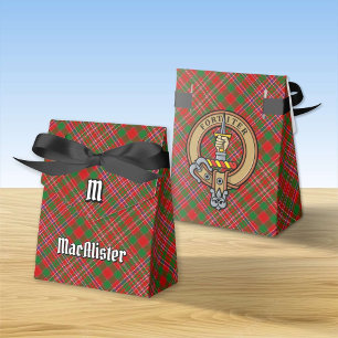 Caixinha De Lembrancinhas Clan MacAlister Crest sobre Tartan