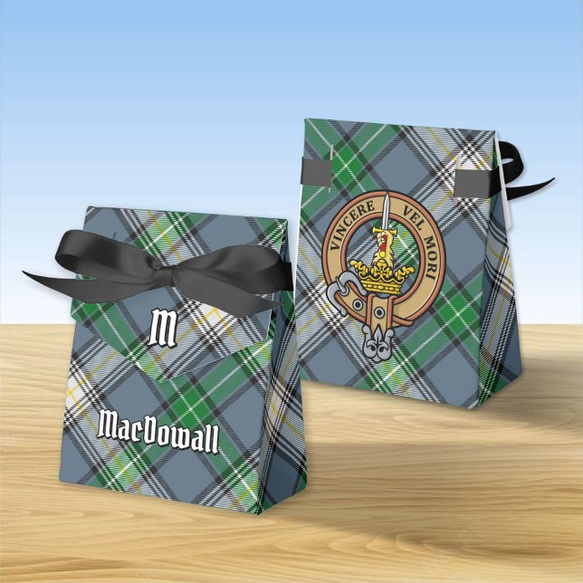 Caixinha De Lembrancinhas Clan MacDowall Crest sobre Tartan (Criador carregado)
