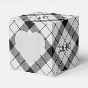 Caixinha De Lembrancinhas Clan MacFarlane Black and White Tartan