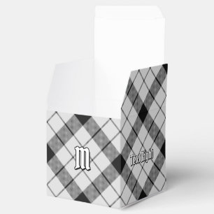 Caixinha De Lembrancinhas Clan MacFarlane Black and White Tartan