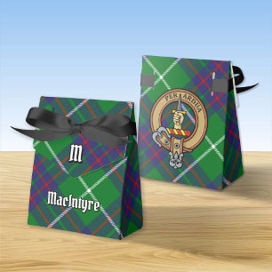 Caixinha De Lembrancinhas Clan MacIntyre Crest over Hunting Tartan Favor Box