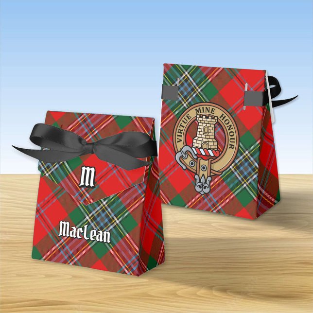 Caixinha De Lembrancinhas Clan MacLean Crest sobre Tartan (Criador carregado)