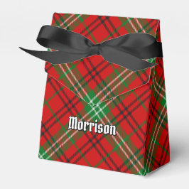 Caixinha De Lembrancinhas Clan Morrison Red Tartan Favor Box