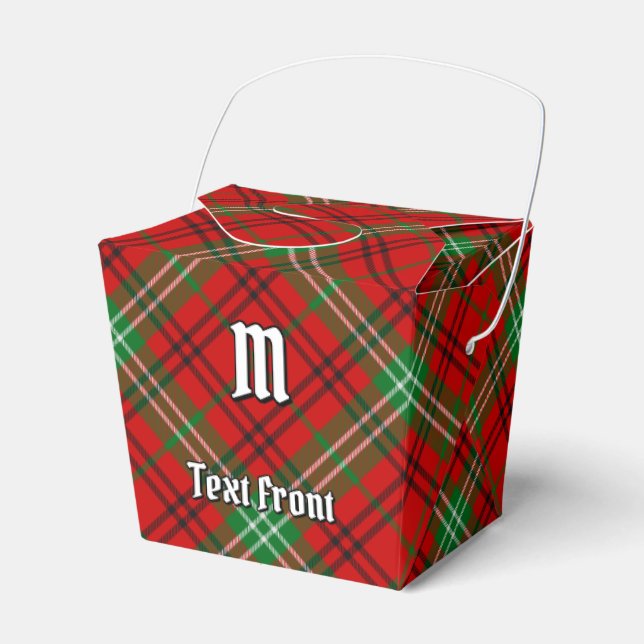 Caixinha De Lembrancinhas Clan Morrison Red Tartan Favor Box (Frente)