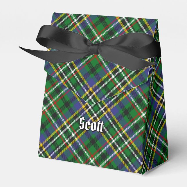 Caixinha De Lembrancinhas Clan Scott Green Tartan Favor Box (Frente)
