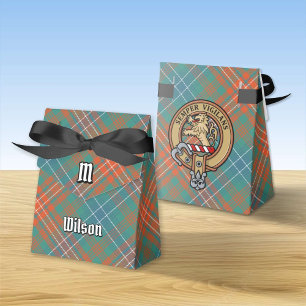 Caixinha De Lembrancinhas Clan Wilson Crest sobre o Antigo Tartan