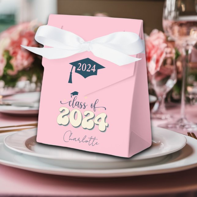 Caixinha De Lembrancinhas Classe Retroativa Rosa De Graduação De 2024 (Criador carregado)