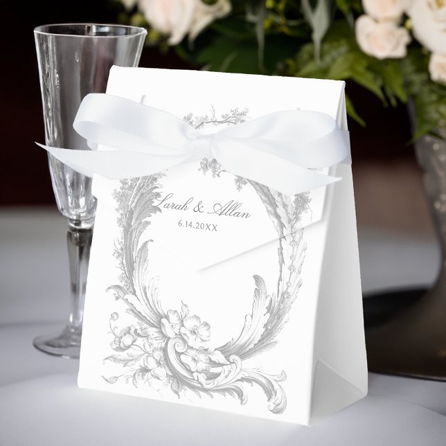 Caixinha De Lembrancinhas Clássico Elegante francês Rococo Floral (Criador carregado)