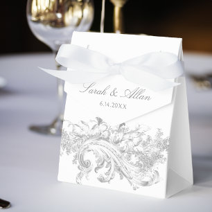 Caixinha De Lembrancinhas Clássico Elegante francês Rococo Floral
